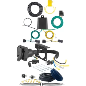 For 23-25 KIA Telluride w/ LED Taillights Trailer Wiring 7 Way Trailer Wiring Plug w/ Bracket Curt