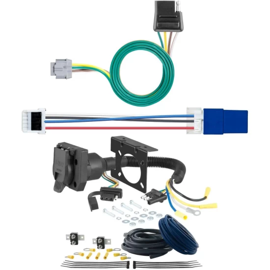 For 2022-2024 INFINITI QX60 Trailer Wiring 7 Way Trailer Wiring Plug w/ Bracket Fits All Models Curt
