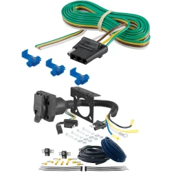 For 83-94 Chevy S10 Blazer 73-94 GMC Jimmy 83-91 S15 Jimmy 91-94 Oldsmobile Bravada Trailer Wiring 7 Way Trailer Wiring Plug w/ Bracket Curt