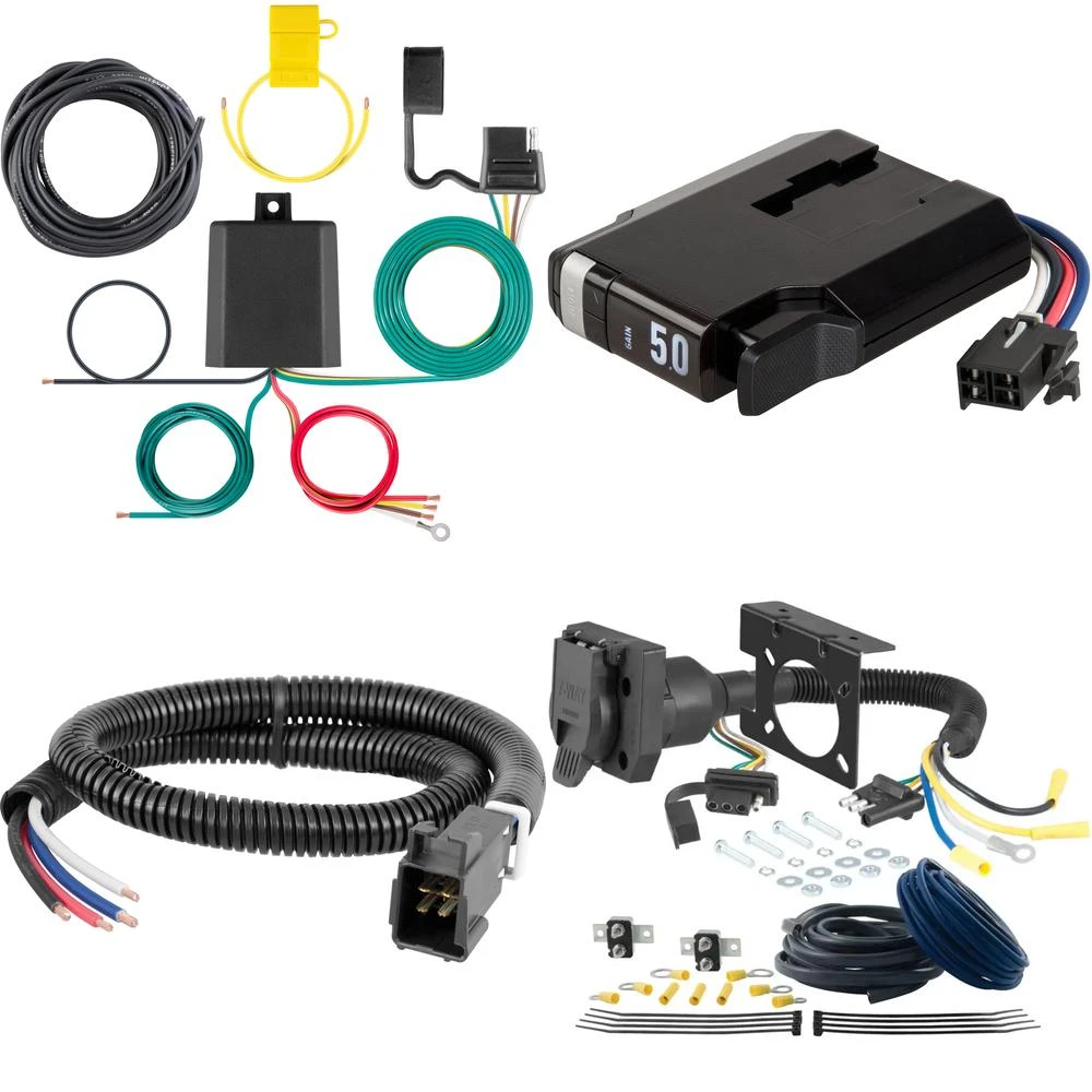 Curt TriFlex NEXT Electric Trailer Brake Controller with wiring kit