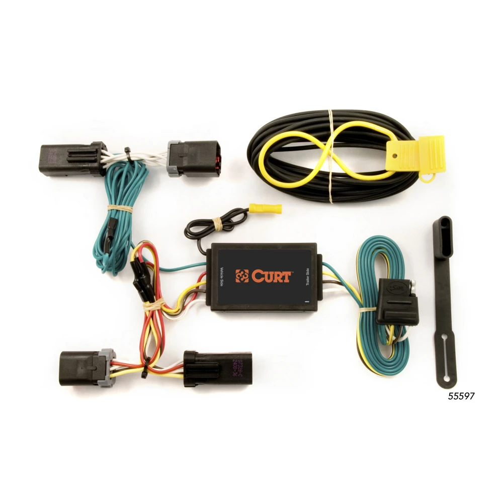 Curt electric trailer brake controller kit with 7-way wiring for Dodge and Chrysler.