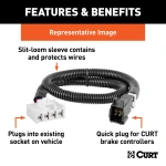 Curt Discovery next electric trailer brake control with 7-way wiring kit for Ram trucks