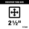 For 2017-2024 Ford F550 Super Duty Trailer Hitch Fits Models w/ USCAR 7-way Factory Connector Cab & Chassis w/ 34" Frame Curt 15845 2.5 in Tow Receiver
