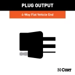 For 2024 Chevy Blazer EV Trailer Wiring 4 Way Fits Models w/ Factory Tow Package Curt 56427