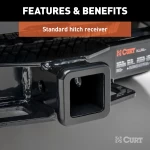 For 1998-2003 Isuzu Rodeo Trailer Hitch Fits w/ Under-Vehicle Spare Curt 13222 2 inch Tow Receiver