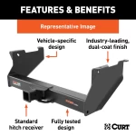 For 2008-2016 Ford F250 Super Duty Trailer Hitch Fits All Models Curt 15810 2.5 in Tow Receiver