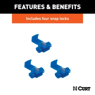 For 2008-2016 Ford F250 Super Duty Trailer Wiring 4 Way Fits All Models Curt 58044