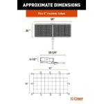  CURT 60x20 Folding Hitch Basket Cargo Carrier with Net and Lock for 2" Receiver