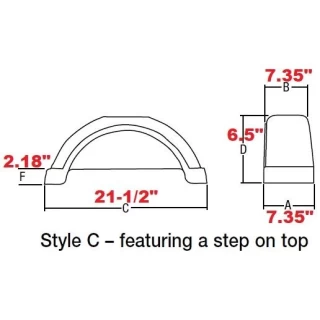 Set of 2 White Fulton Single Axle Trailer Fenders 8" to 12" Wheels Top Step 21.5" Long Boat Utility Sale Replacement