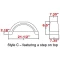 Set of 2 White Fulton Single Axle Trailer Fenders 8" to 12" Wheels Top Step 21.5" Long Boat Utility Sale Replacement