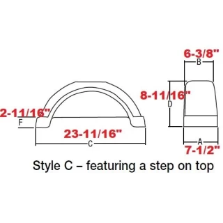 Set of 2 White Fulton Single Axle Trailer Fenders 12" Wheels Top Step 23-11/16" Long Boat Utility Sale Replacement