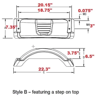 008559 008559 Fulton Set of 2 Black Fulton Single Axle Trailer Fenders 8" to 12" Wheels Top Step 22.3" Long Boat Utility Sale Replacement Set of 2 Black Fulton Single Axle Trailer Fenders 8" to 12" Wheels Top Step 22.3" Long Boat Utility Sale Replacement