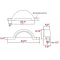 Set of 2 White Fulton Single Axle Trailer Fenders 12" Wheels Triple Step 33-1/2" Long Boat Utility Sale Replacement