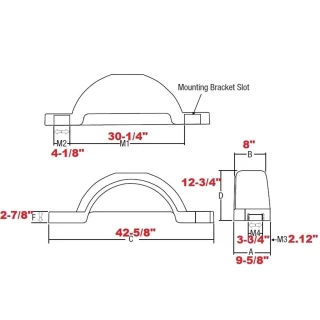 Fulton Trailer Fender, 14 in. Tire Size, Black