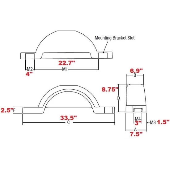 Set of 2 Silver Fulton Single Axle Trailer Fenders 12" Wheels Triple Step 33-1/2" Long Boat Utility Sale Replacement