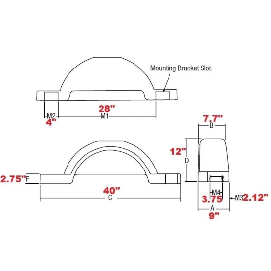 008593 008593 Fulton Set of 2 Silver Fulton Single Axle Trailer Fenders 13" Wheels Triple Step 40" Long Boat Utility Sale Replacement Set of 2 Silver Fulton Single Axle Trailer Fenders 13" Wheels Triple Step 40" Long Boat Utility Sale Replacement