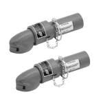 Bulldog Collar-Lok 5K 2" Ball Round-Tongue Trailer Couplers (Pair), Weld-On, 1-3/4" I.D., Fits Dexter Lippert AL-KO Rockwell