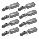 Bulldog 7K Collar-Lok straight trailer coupler bundle, 2″ ball, weld-on 3″ channel (8 pack)