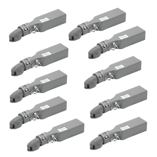 Bulldog 5K Collar-Lok Straight Trailer Coupler 2" Ball 3" Channel Pin Latch – Bundle of 10