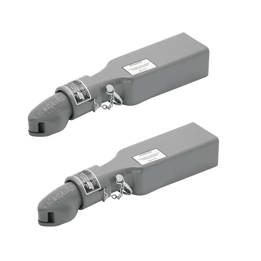 Bulldog Collar-Lok 5K straight trailer couplers, 2″ ball, 3″ channel, weld-on (pair)