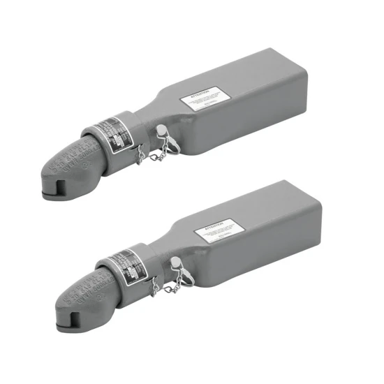Bulldog Collar-Lok 5K straight trailer couplers, 2″ ball, 3″ channel, weld-on (pair)
