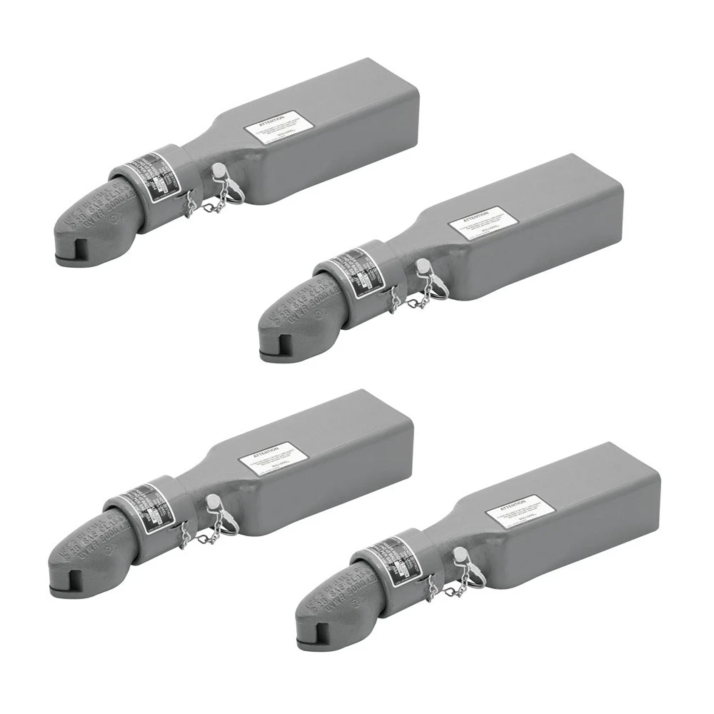 Bulldog 5K Collar-Lok Straight Trailer Coupler 2" Ball 3" Channel Weld-On