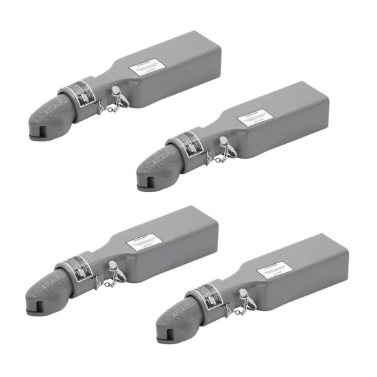 Bulldog 5K Collar-Lok Straight Trailer Coupler 2" Ball 3" Channel Weld-On