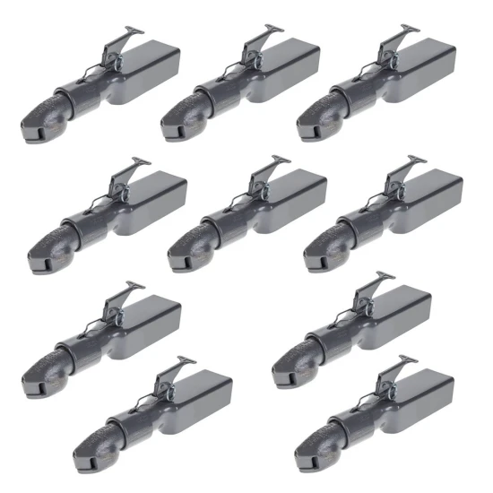 Bulldog Collar-Lok 5,000 lb straight coupler for 2" ball, 3" channel, high-profile latch (10-pack)