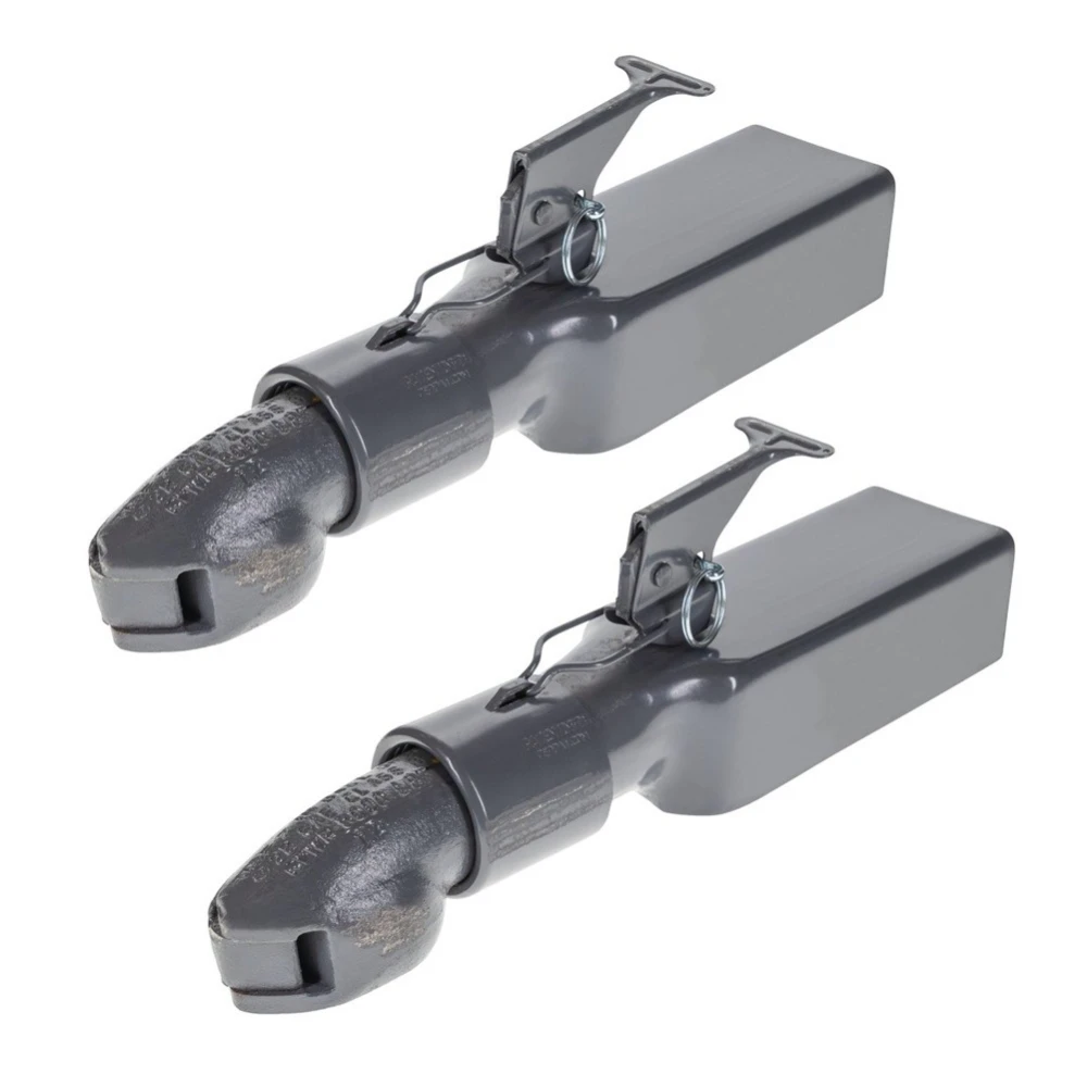Bulldog 2x 5,000 lb Collar-Lok Straight Trailer Couplers for 2" Ball and 3" Channel