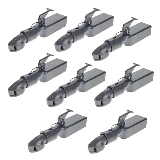 Bulldog 5,000 lb Collar-Lok Straight Trailer Coupler, 2" Ball, 3" Channel, High-Profile Latch (8-Pack)