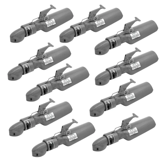 Bulldog Collar-Lok 5K weld-on trailer couplers 2" ball for 3-1/2" round tongue (10-pack)