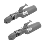 Bulldog Collar-Lok 5,000 lb 2" ball trailer couplers (pair), 3-1/2" round tongue, weld-on, high-profile latch