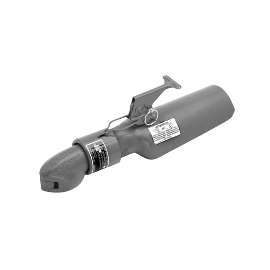 Bulldog Collar-Lok 5,000 lb 2" ball trailer couplers (pair), 3-1/2" round tongue, weld-on, high-profile latch