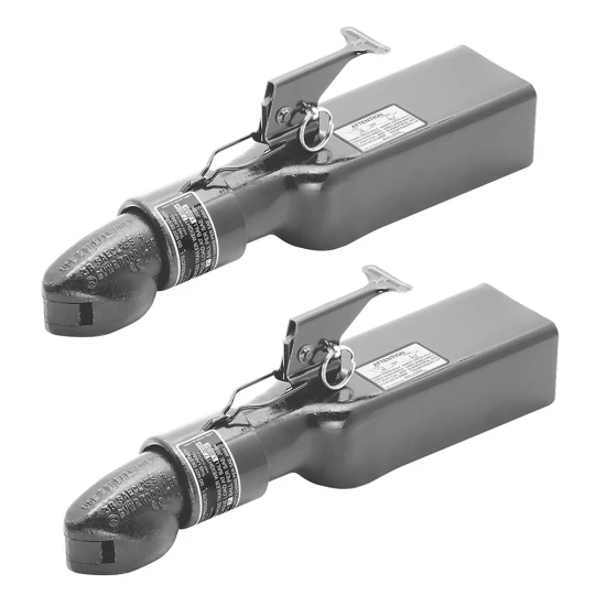 Bulldog 2-Pack 7K Collar-Lok Straight Trailer Couplers for 2" Ball and 3" Channel High Profile Latch