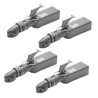 Bulldog 7K Collar-Lok Straight Trailer Coupler 2" Ball 3" Channel Bundle of 4