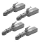 Bulldog 7K Collar-Lok Straight Trailer Coupler 2" Ball 3" Channel Bundle of 4