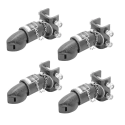 Bulldog 4x 7K Collar-Lok Trailer Coupler for 2" Ball Adjustable Channel w/ Pin