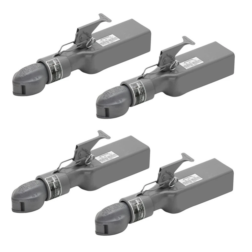 Bulldog 12.5K Collar-Lok Trailer Coupler 2-5/16" Ball 3" Channel Weld-On – 4 Pack