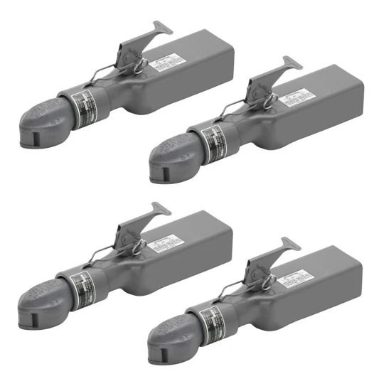 Bulldog 12.5K Collar-Lok Trailer Coupler 2-5/16" Ball 3" Channel Weld-On – 4 Pack