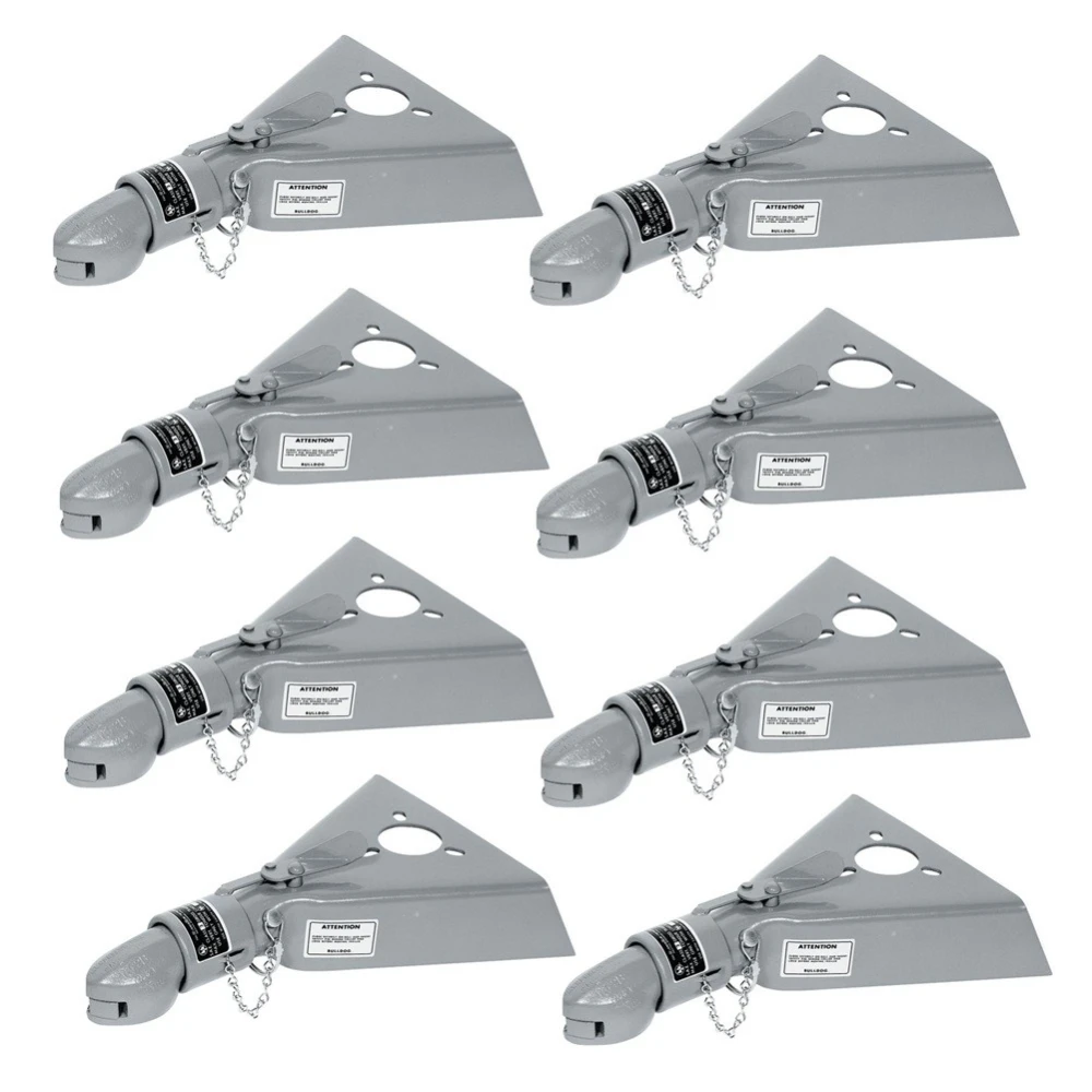 Bulldog 8-Pack 12.5K Collar-Lok A-Frame Trailer Couplers for 2-5/16" Ball, Heavy-Duty Bolt-On