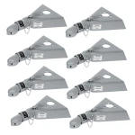 Bulldog 8-Pack 12.5K Collar-Lok A-Frame Trailer Couplers for 2-5/16" Ball, Heavy-Duty Bolt-On
