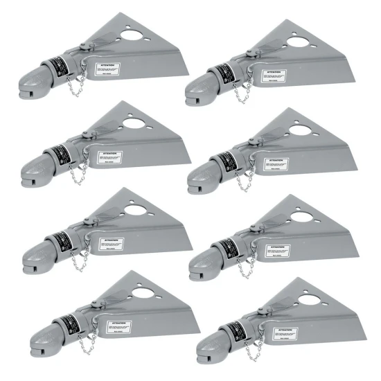 Bulldog 8-Pack 12.5K Collar-Lok A-Frame Trailer Couplers for 2-5/16" Ball, Heavy-Duty Bolt-On