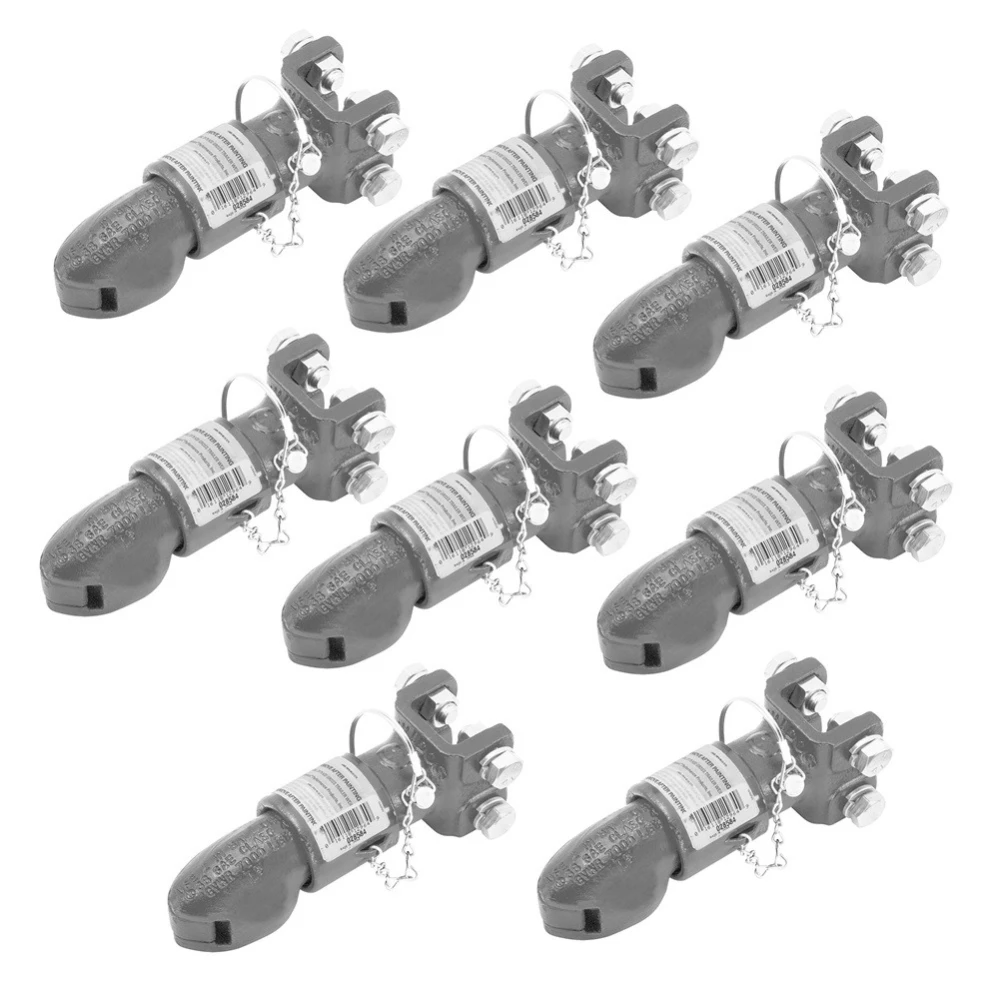 Bulldog 7K Collar-Lok Adjustable Channel Trailer Coupler 2" Ball with Pin 8-Pack