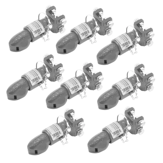 Bulldog 7K Collar-Lok Adjustable Channel Trailer Coupler 2" Ball with Pin 8-Pack
