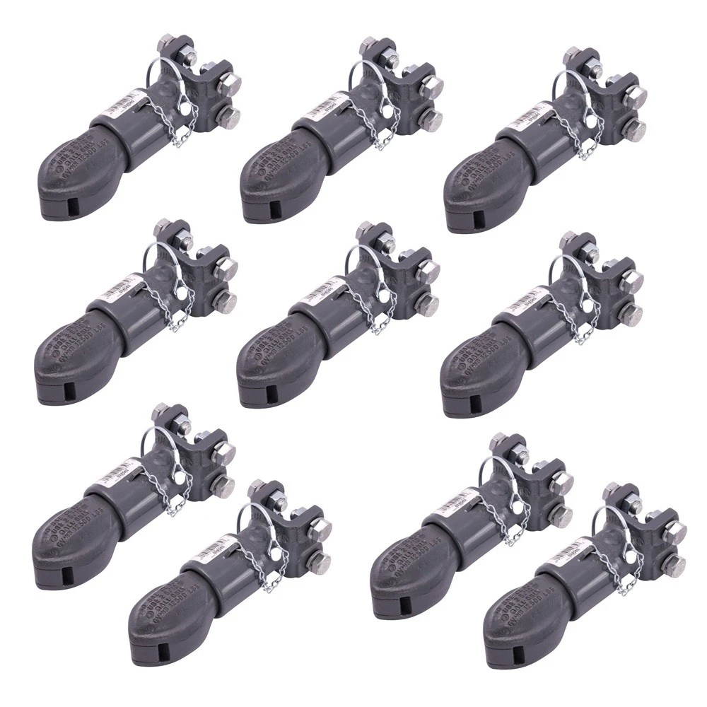 Bulldog 12.5K Collar-Lok Adjustable Channel Trailer Coupler 2-5/16" Ball Bundle