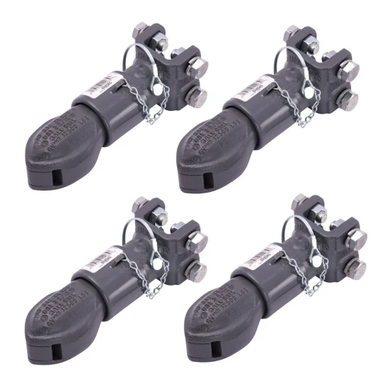 Bulldog 12.5K Adjustable Channel Trailer Coupler 2-5/16" Ball Collar-Lok 4 Pack