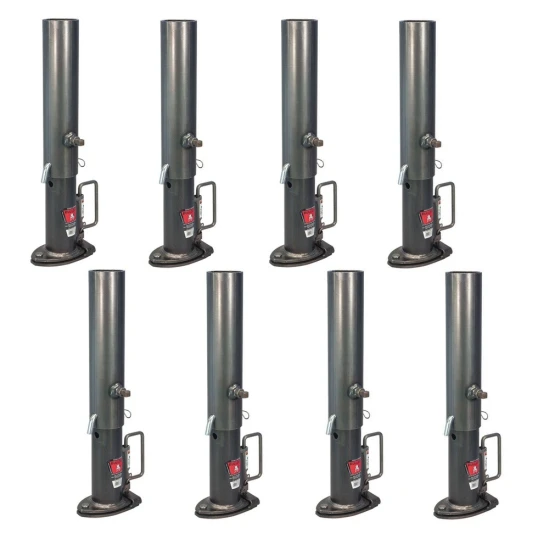 Bulldog 20K Round Gooseneck Trailer Coupler with Outer Sleeve and 2-5/16" Ball – 8 Pack
