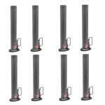 Bulldog 20K fixed-base round gooseneck couplers 2-5/16" ball, 4" tube – 8-pack