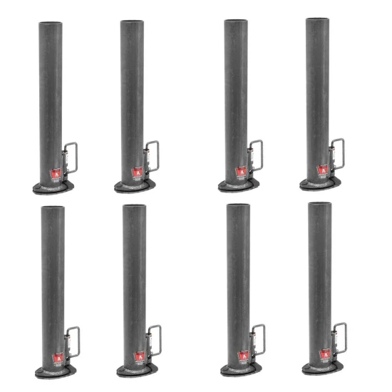 Bulldog 20K fixed-base round gooseneck couplers 2-5/16" ball, 4" tube – 8-pack