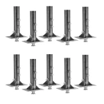 Bulldog 25K round gooseneck to 5th wheel coupler adapter, king pin plate, 10-pack, fits 4" inner / 4.5" outer tube, compatible with Dexter Lippert Al-Ko